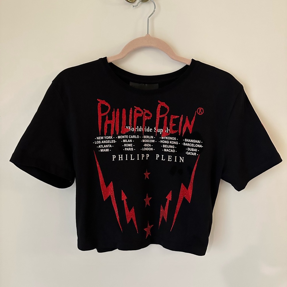 Phillip plein crop top shirt